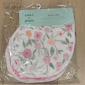 aden + anais Floral Burpy Bibs - Pink and Flowers